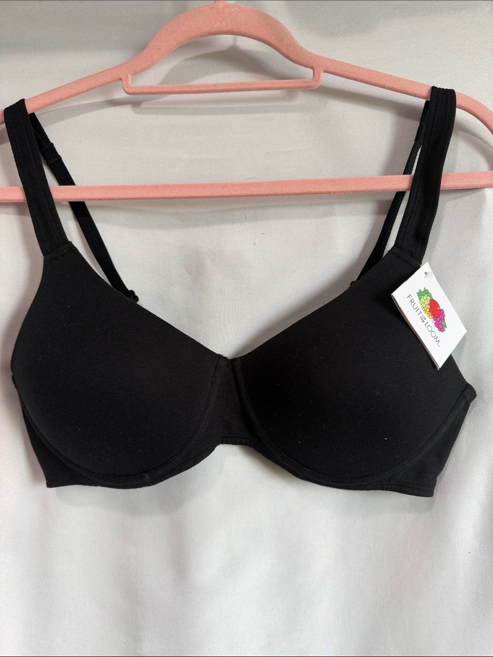 Fruit of the Loom Black Molded T-Shirt Bra